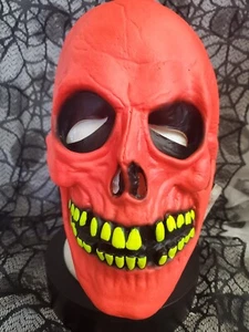 Don Post Studios Neon Skull Mask Halloween Costume Classic Horror Scary NWT 3/4 - Picture 1 of 22