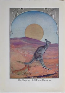 1913 PRINT RUDYARD KIPLING JUST SO ~ THE SING SONG OF OLD MAN KANGAROO - Picture 1 of 1