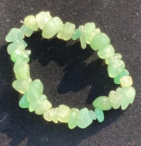 Sea green Gemstone Chips Stretch Bracelet Handmade  - Picture 1 of 8