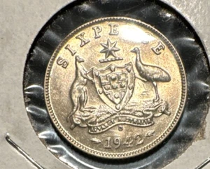 Australia 1942-D six pence KM 38 BU - Picture 1 of 2