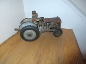 ANTIQUE CAST IRON ARCADE TRACTOR WITH DRIVER TOY ORIGINAL