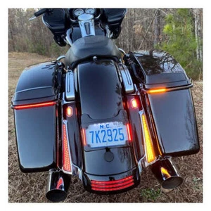 Custom Dynamics Motorcycle Motorbike Fascia LED Rear Panels For Touring Chrome - Picture 1 of 2