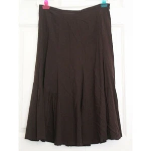 Sunny Leigh Midi Spalten Rock Braun Dunkel Academia Grunge Gothic Gr. 8 Neu - Bild 1 von 4