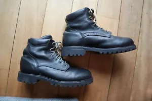 Black Leather RED WING Soft Toe Laced Ankle Supersole 607 Work Boots 11.5 EE - Picture 1 of 5