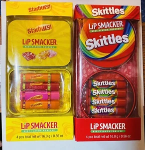 Lip Smacker Lip Balm Sets SKITTLES & STARBURST Best Flavor Forever 8 Sticks Tins - Imagen 1 de 2