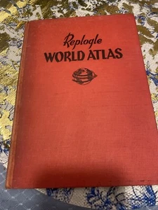 Vintage 1950 Book 1st Ed. Replogle World Atlas: New Census Ed. Illustrated  - Picture 1 of 3