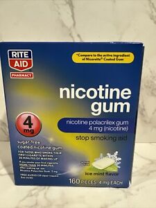 Rite Aid Nicotine Gum 4mg 160 Pieces Ice Mint Flavor Expires 5/2025