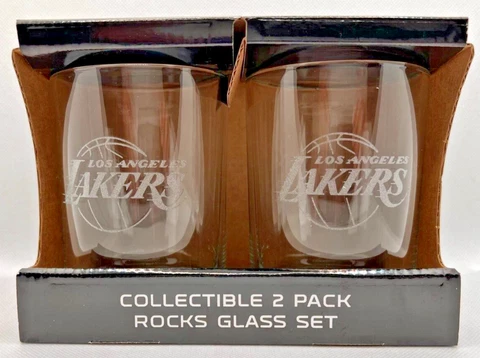 Los Angeles Lakers collectible 2 Pack rocks glass set great american since 1971 Cover