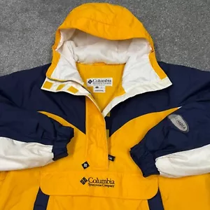 Vintage Columbia Jacket Women Medium Yellow Zip Up Outdoors Coat Sport 90s Rare - Picture 1 of 19