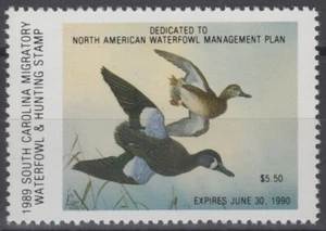 ZAYIX 1989 South Carolina 9 MNH - US State Duck Stamp - Birds - 070122S17 - Picture 1 of 1