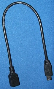 Mini USB Extension cable. Male to Female lead (21cm Approx - Picture 1 of 1