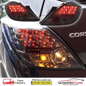 Corsa D LED Rear Back Lights 2006-2015 Smoked Upgrade Tinted Tail SXI SRI VXR - Picture 1 of 7