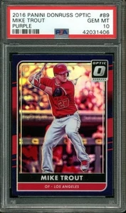 Panini Donruss Optic 2016 - Mike Trout #89 púrpura - Imagen 1 de 2
