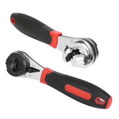 6-22mm Adjustable Drive Ratchet Socket Wrench Universal Spanner  SAE Metric Tool - Image 1 of 4