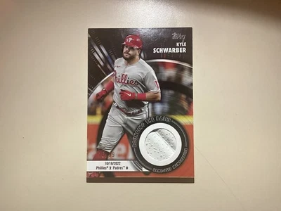 2024 Topps Rounding the Bases Relics Черный Кайл Шварбер ИГРОВАЯ Б/У БАЗА /99 - Изображение 1 из 3