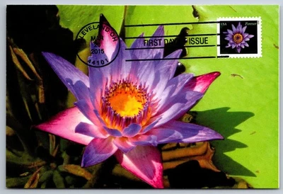 #4964-67 Water Lillies Set of Four FDC Maxi Cards - Image 1 of 4