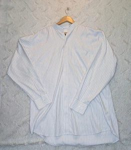 Camicia uomo Mercy Robes gessato fascia colletto clero taglia 17,5 tunica bianca - Foto 1 di 5