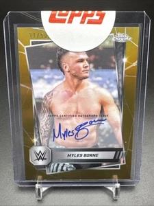 2025 Topps Chrome WWE Myles Borne VARIATION GOLD REFRACTOR AUTO #31/50 Sealed - Picture 1 of 12