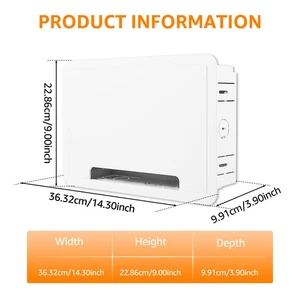 Recessed Media Box Cable Management Kit 9 Inch In Wall TV Media Box Easy LiCKv - Picture 1 of 11