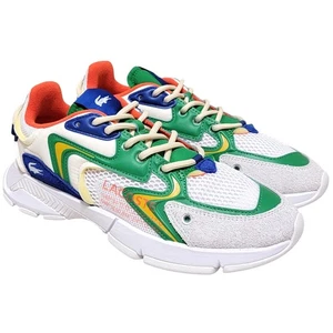 Tenis gruesos de moda Lacoste L003 Neo de caña baja talla US 9,5 blanco verde azul - Imagen 1 de 7
