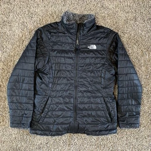 The North Face Jacket Girls XL Black Windbreaker Fleece Reversible Youth - Picture 1 of 8