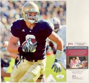 Foto autógrafa firmada por Kyle Rudolph de la NCAA Notre Dame Fighting Irish certificado de autenticidad JSA - Imagen 1 de 1