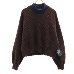Maglione SHAREEF made in Japan manica lunga finto collo 1 bicolore donna - Foto 1 di 8