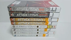 Attack On Titan, The Promise NeverLand Manga Lot 8 Books Used - Picture 1 of 9