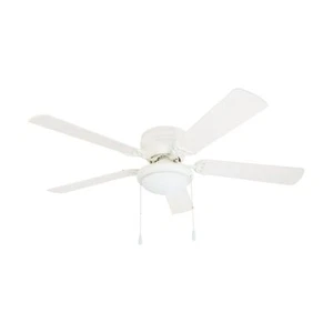 Portage Bay 50254 Hugger 52" White West Hill Ceiling Fan with Bowl Light Kit - Picture 1 of 10