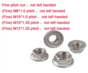Tuercas de brida hexagonal de hilo fino M5 M6 M8 M10 M12 304 - Imagen 1 de 8