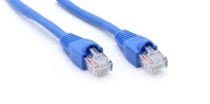 7 Foot Blue - Ethernet Network Cable - Cat5e Patch Cord - 7 Ft - LAN - 1 Pack - Picture 1 of 5