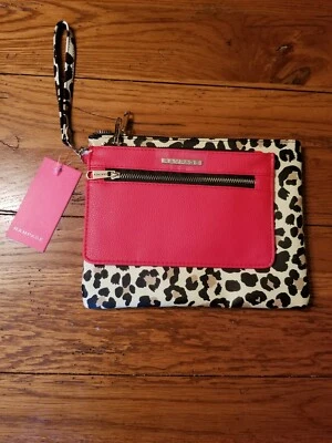 Nuevo con etiquetas Juego de 2 asas de muñeca Rampage estampado animal guepardo leopardo rojo Foto 1 de 4