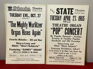 Vintage Broadsides STATE THEATRE Portland, ME Mighty Wurlitzer Organ Rises Again - Picture 1 of 3