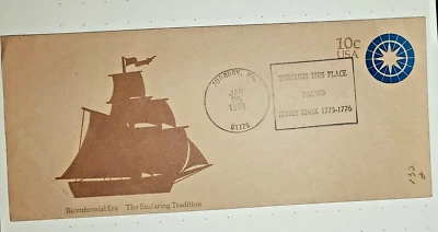 #U571 U118 BICENTENNIAL ERA, SEAFARING TRADITION - SUDBURY, MA 1976 - FDC - Image 1 of 2