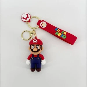 Super Mario Keychain with Figure and Strap | Cute Nintendo Mario Key Holder Gift - Picture 1 of 8