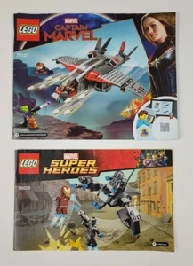 LEGO Captain Marvel 76127 e Super Heroes 76029 solo libretto di ricambio manuale - Foto 1 di 10