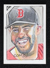 2019 Topps Gallery Artist Original Sketch Cards 1/1 JD Martinez by Matt Stewart