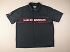Harley Davidson Motorcycle Shirt Adult Extra Large Spell Out Double Sided Button