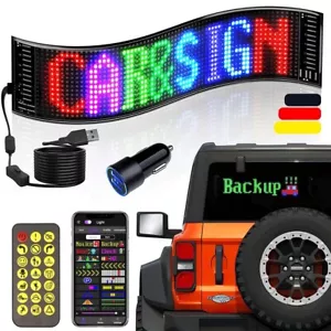 9*37CM RGB LED Display Laufschrift Leuchtschrift Auto Werbetafel Programmierbar - Bild 1 von 20