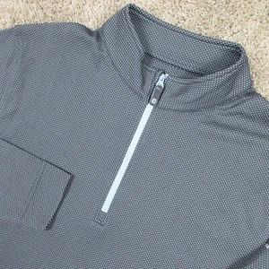 FootJoy Sweater Mens Large Blue Geometric Thermo Series Quarter Zip Lightweight - Picture 1 of 12