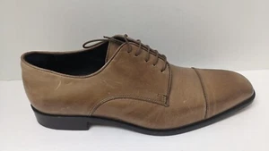Massimo Matteo Italian Cap Toe Oxford, Brandy Leather, Men's 9.5 M - Picture 1 of 6