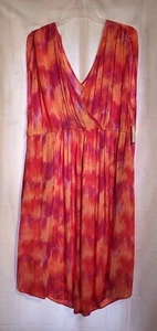 Terra & Sky Women's 100% Viscose Knit V Neck Sleeve-Less Dress  PLUS SIZE  #NWT - Picture 1 of 6