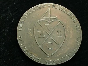 1793 Fieldings Grocer & Tea / East India Co Bale Mark - 1/2 Penny / Conder - Picture 1 of 7