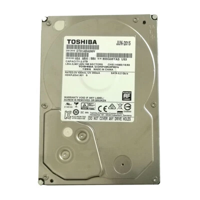 Compatible Toshiba 2TB DT01ABA200V 5700RPM 32MB SATA3 3.5" Desktop HardDiskDrive - Image 1 of 3