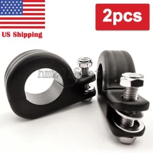 Protector de motor de 1 1/4" 32 mm barras de carretera estriberas clavijas abrazaderas de montaje para Harley - Imagen 1 de 6