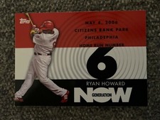 2007 Topps Generation Now Insert #GN6 Phillies Ryan Howard Baseball Card