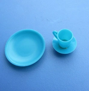 Vintage Barbie Puppe Skipper Teetasse Untertasse Teller 1924 Original 1966 NM - Bild 1 von 9