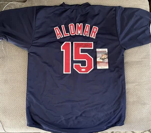 Sandy Alomar Jr Autographed Baseball Jersey JSA Coa Cleveland Indians - Picture 1 of 3