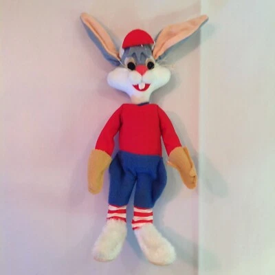 Винтажные мягкие перчатки в полоску 1960-е Dakin Dream Pet Bugs кролик животное - Изображение 1 из 4