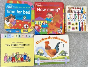Collection of 4 childrens story board books teaching counting numbers & time - Picture 1 of 24